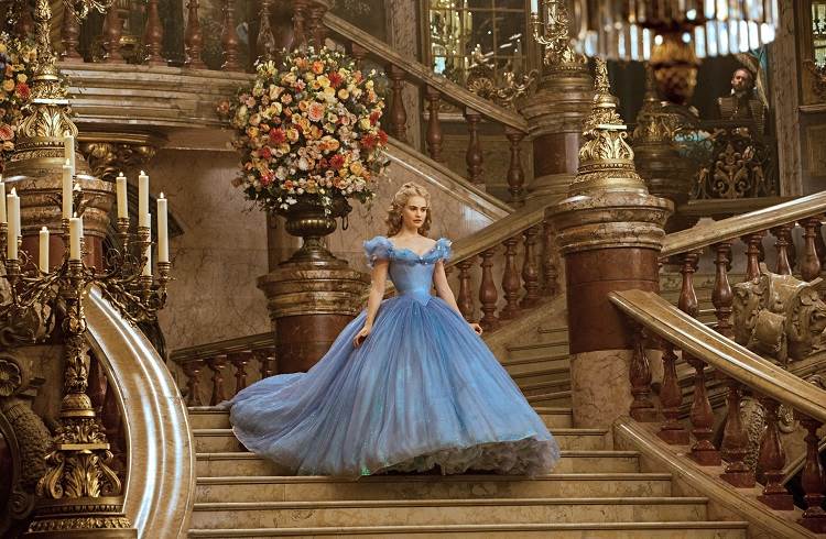 Lily James as Cinderella in Disney's live-action remake of the animated fairytale